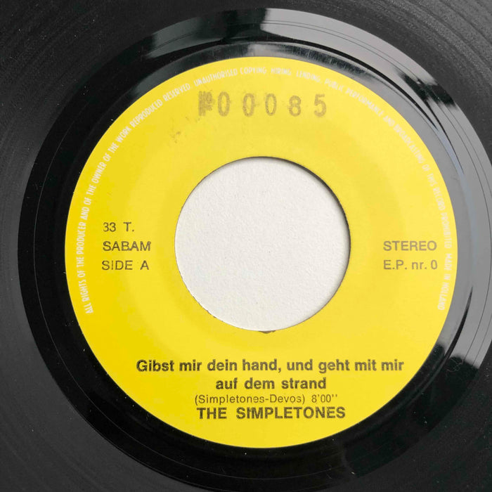 Danny Devos + Simplestones - Gibst Mir Dein Han, Und Geht Mit Mir Auf Den Strand (7inch)