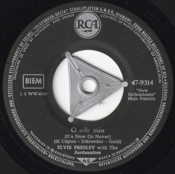 Elvis Presley - O Sole Mio (It's now or never) / Make me know it (7inch)