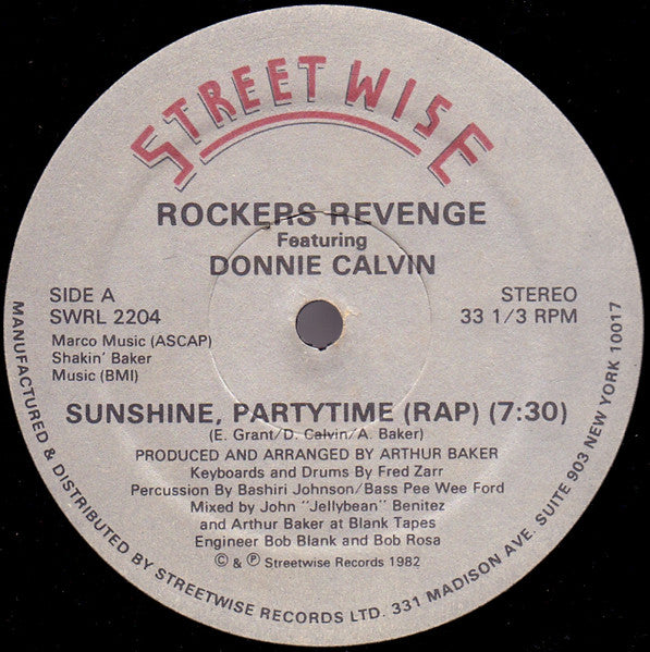 Rockers Revenge - Sunshine, Partytime (12inch)