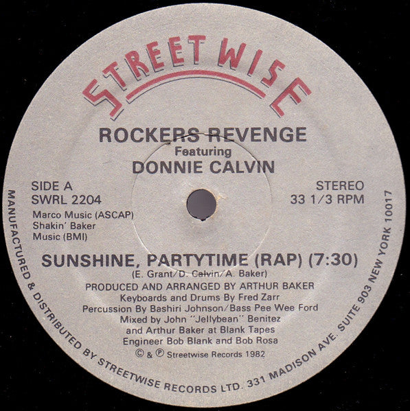 Rockers Revenge - Sunshine, Partytime (12inch)