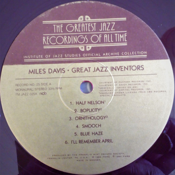 Great Jazz Inventors - Davis, Mingus, Monk (4LP Box-Near Mint)