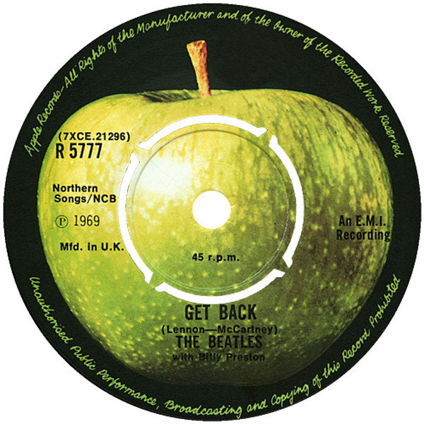 The Beatles - Get Back/Don't Let Me Down (7inch single)