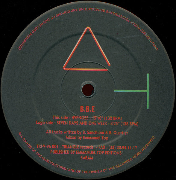 B.B.E. - Seven Days And One Week (12inch maxi)