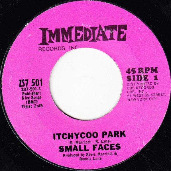 Small Faces - Itchycoo Park (7inch single)
