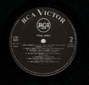 Paul Anka - Italiano (Near Mint)