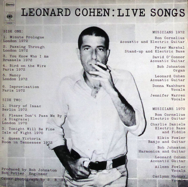 Leonard Cohen - Live Songs