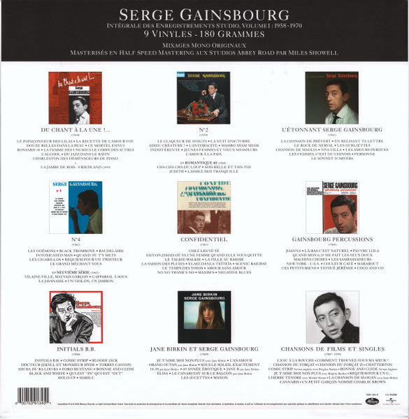 Serge Gainsbourg - Intégrale des enresgistrements Studio, Volume 1: 1958-1970 (9LP Box-MInt)