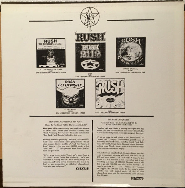 Rush - "Everything Your Listeners Ever Wanted To Hear By Rush..."