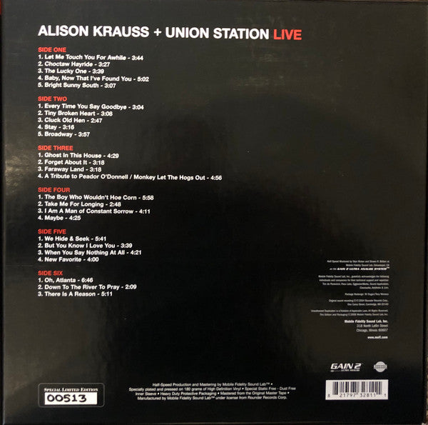 Alison Krauss + Union Station - Live (3LP Box Set-Ltd Edition-Numbered-Special Edition-MInt)