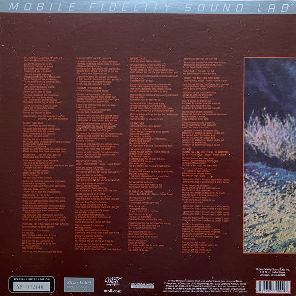 Stevie Wonder - Talking Book (Ltd Edition-Mobile Fidelity Sound Lab-Mint)