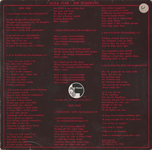 The Residents - Duck Stab (7inch)