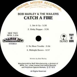 Bob Marley And The Wailers - Catch A Fire (Mobile Fidelity Sound Lab-Near Mint)