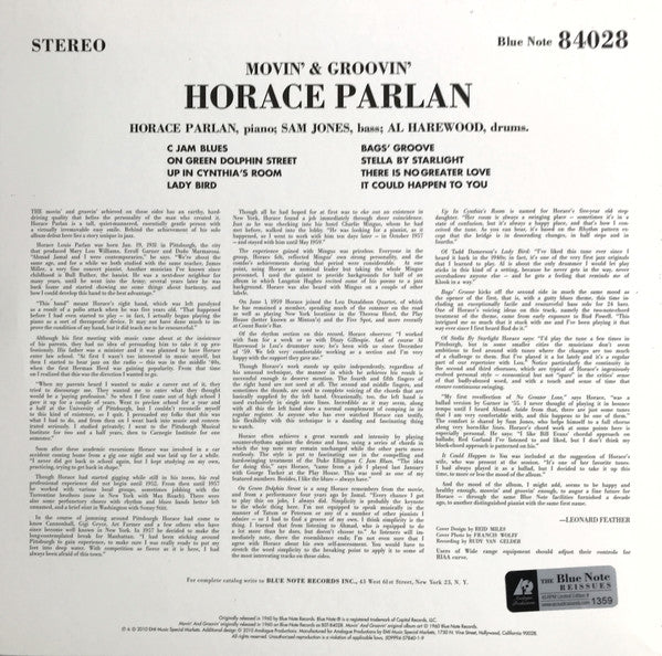 Horace Parlan - Movin' & Groovin' (2LP-Ltd Edition-45 RPM-Mint)