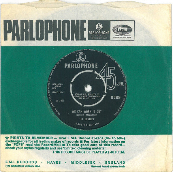 The Beatles - We Can Work It Out / Day Tripper (7inch single)