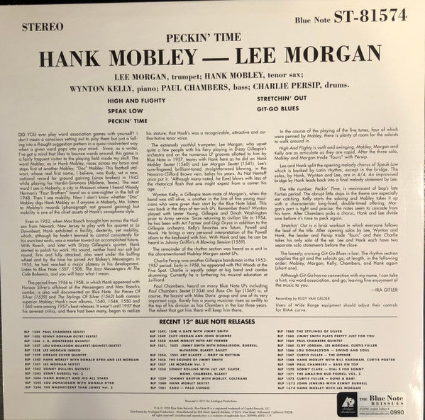 Hank Mobley, Lee Morgan - Peckin' Time (2LP-LTD edition-Numbered-Mint)