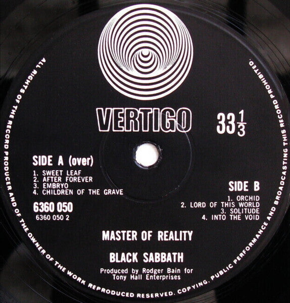Black Sabbath - Master Of Reality (Embossed Box Sleeve & Poster)