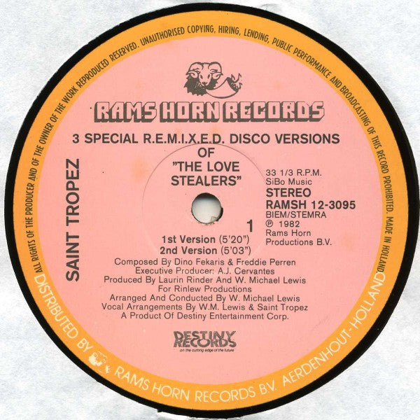 Saint Tropez - The Love Stealers (12inch maxi)