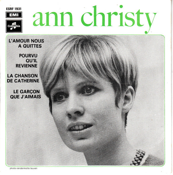Ann Christy - L'amour nous a quittés (7inch single)