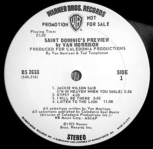 Van Morrison - Saint Dominic's Preview (Near Mint)