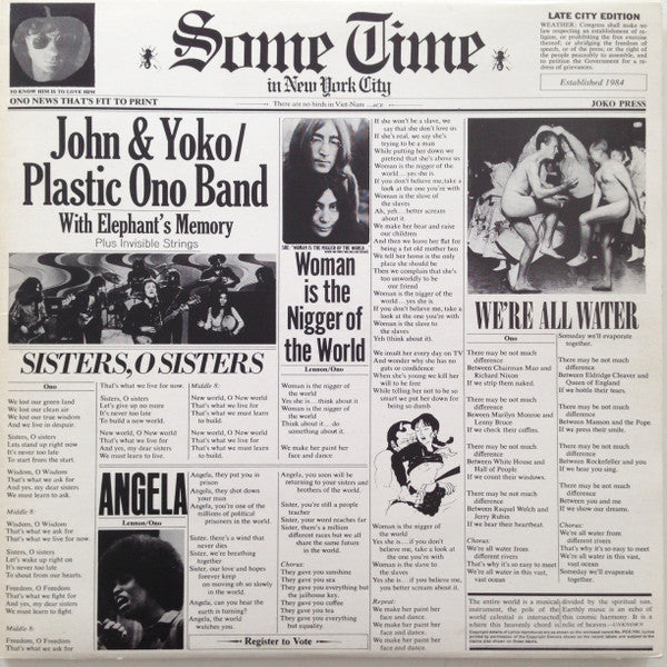 John & Yoko / Plastic Ono Band - Some Time in New York City (2LP)