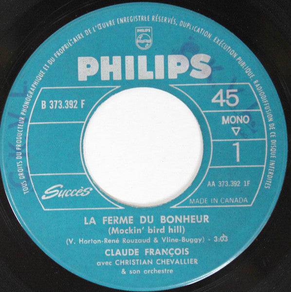 Claude François - La ferme du bonheur (7inch)