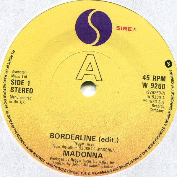 Madonna - Borderline (7inch single)