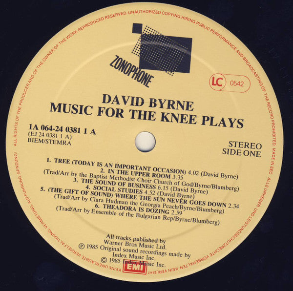 David Byrne - Music For The Knee Plays