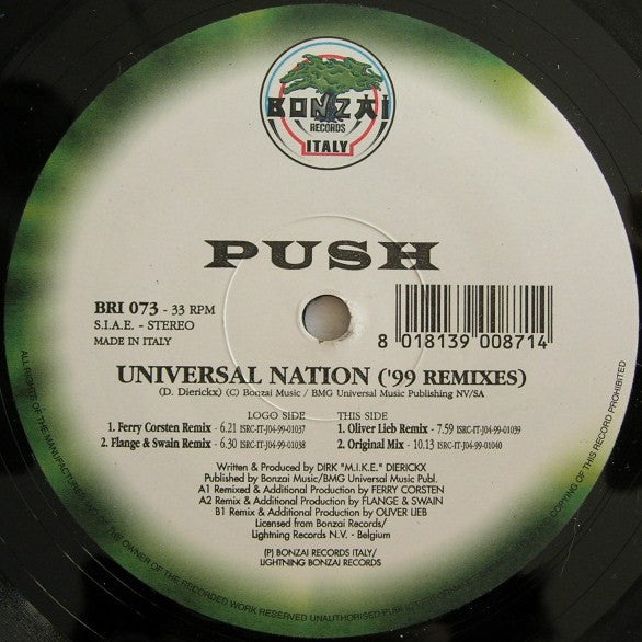 Push - Universal Nation ('99 Remixes-12inch maxi)