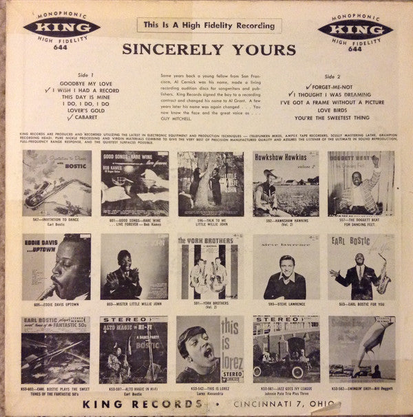 Guy Mitchell - Sincerely Yours (US)