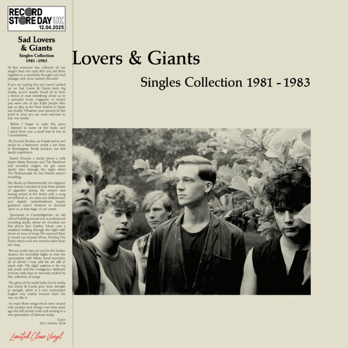 Sad Lovers & Giants - Singles Collection 1981-1983 (Coloured-NEW)