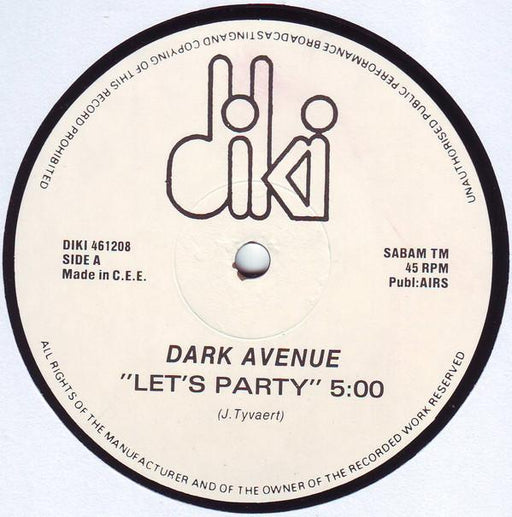 Dark Avenue - Let's Party - Dear Vinyl