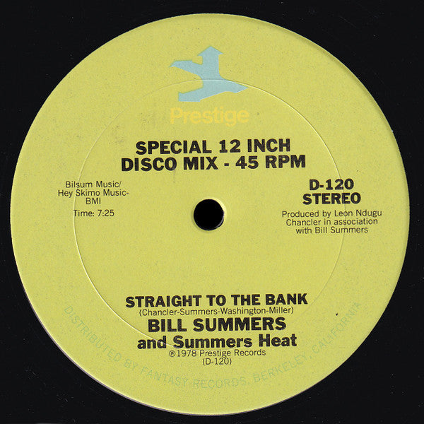 Bill Summers & Summers Heat – Straight To The Bank (12inch)