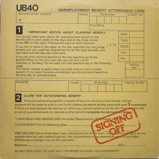 UB40 - Signing Off (LP + 12inch) - Dear Vinyl