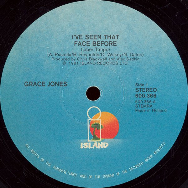 Grace Jones - I've seen that face before (12inch)