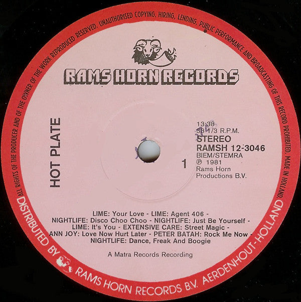 Hot Plate - Various — Dear Vinyl