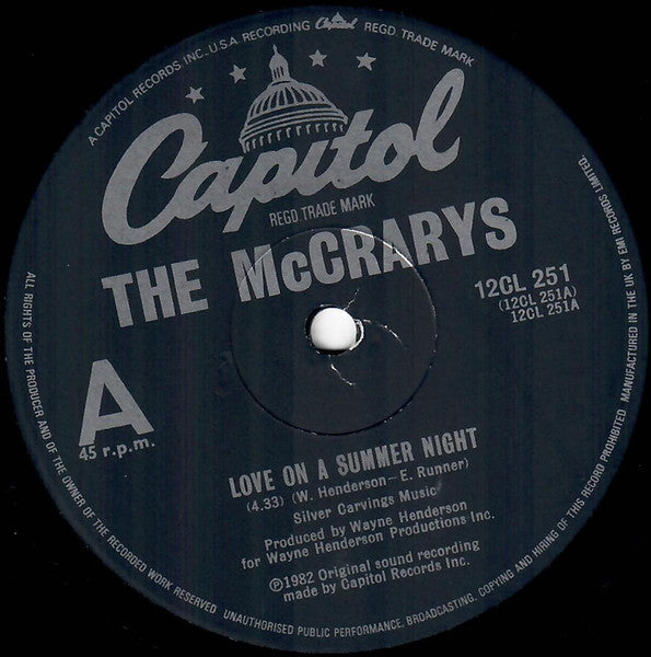 The McCrarys - Love on a summer night (12inch)